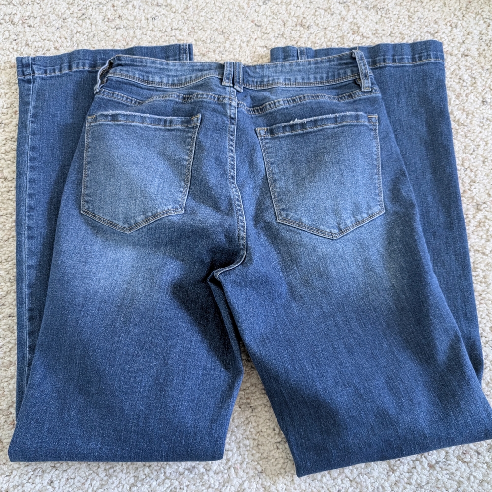 Blue Wide Leg Pants with Classic Denim Style